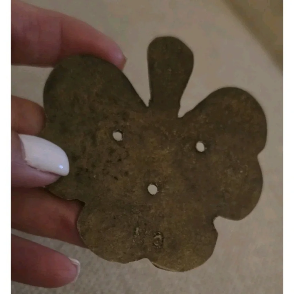 Vintage Irish Brass Shamrock Plaque Cead Mile Failte Solid Brass Ready To Hang